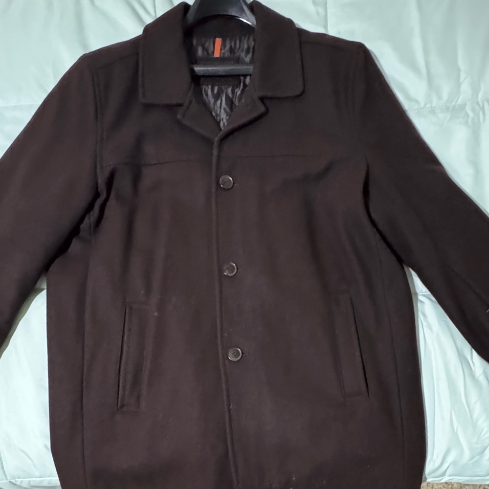 Dockers Men’s Classic Pea Coat – XL – Chocolate Brown – GUC